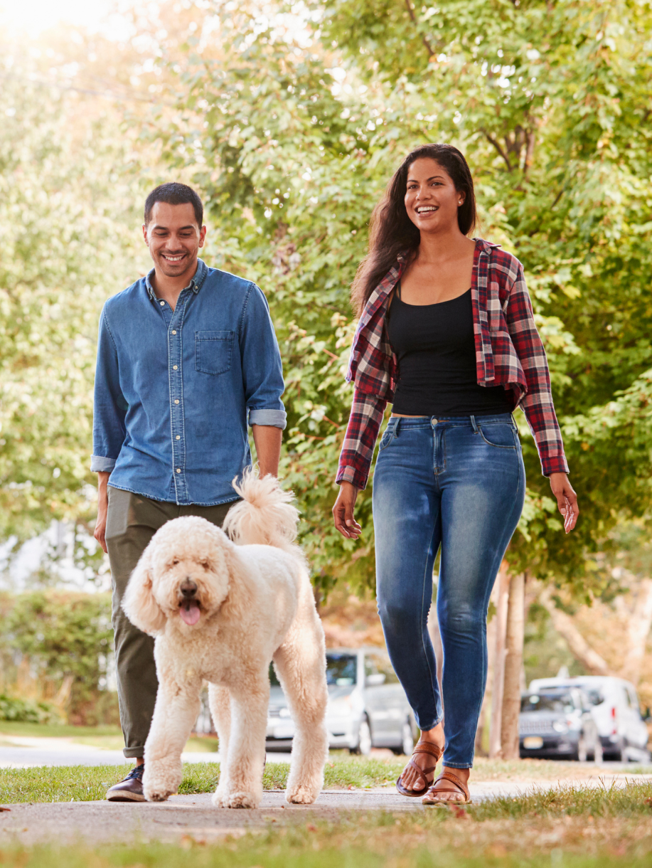 couplewalkingdog